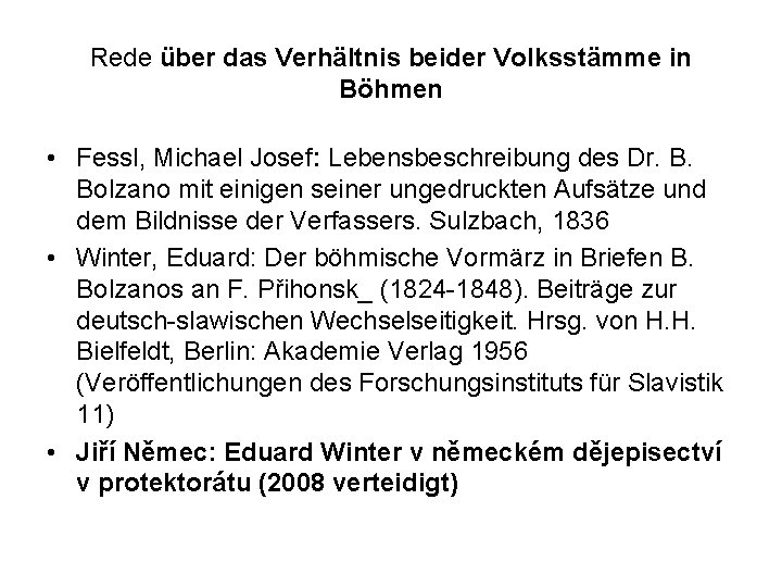 Rede über das Verhältnis beider Volksstämme in Böhmen • Fessl, Michael Josef: Lebensbeschreibung des