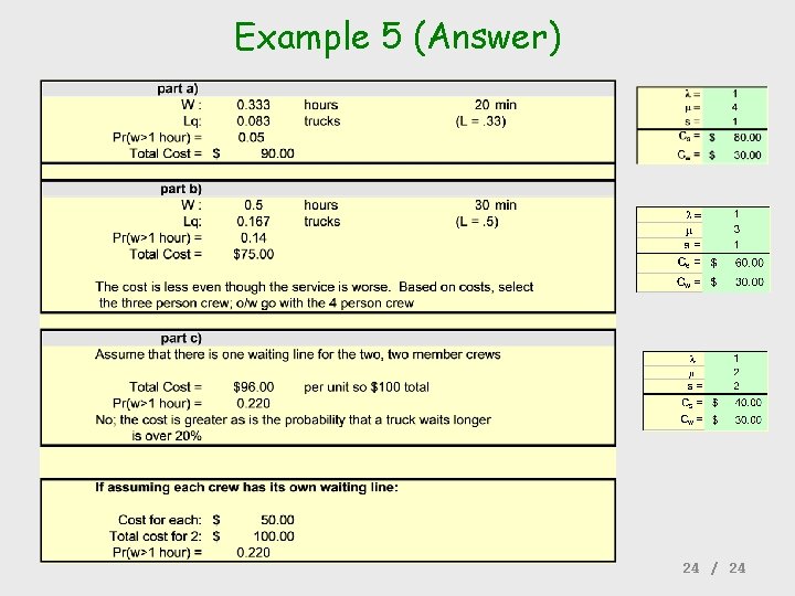 Example 5 (Answer) 24 / 24 