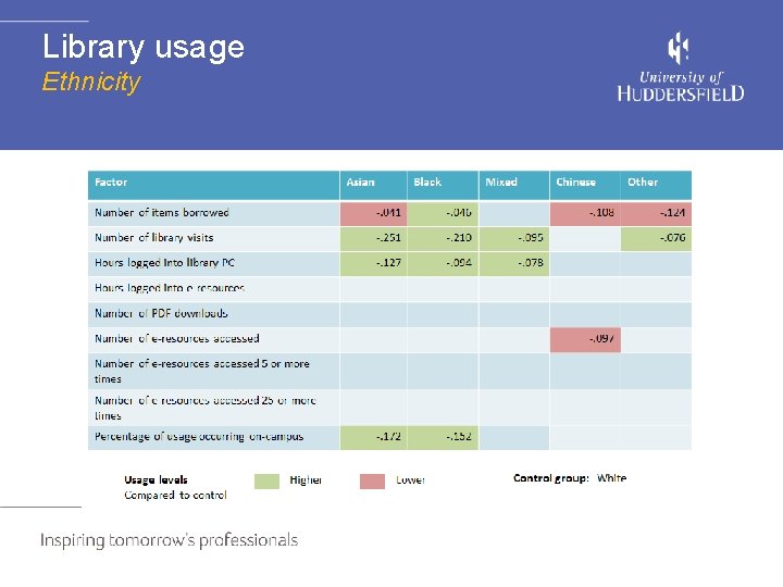 Library usage Ethnicity 