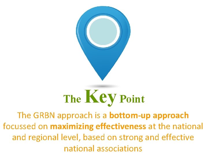 The Key Point The GRBN approach is a bottom-up approach focussed on maximizing effectiveness