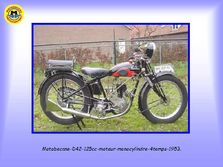 Motobecane-D 42 -125 cc-moteur-monocylindre-4 temps-1953. 