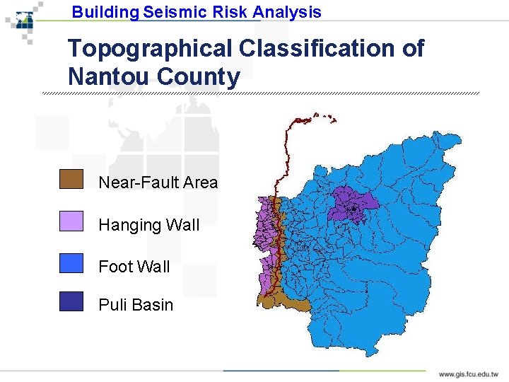 Building Seismic Risk Analysis Topographical Classification of Nantou County Near-Fault Area Hanging Wall Foot