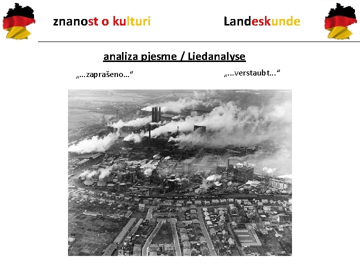 znanost o kulturi Landeskunde analiza pjesme / Liedanalyse „…zaprašeno…“ „. . . verstaubt. .