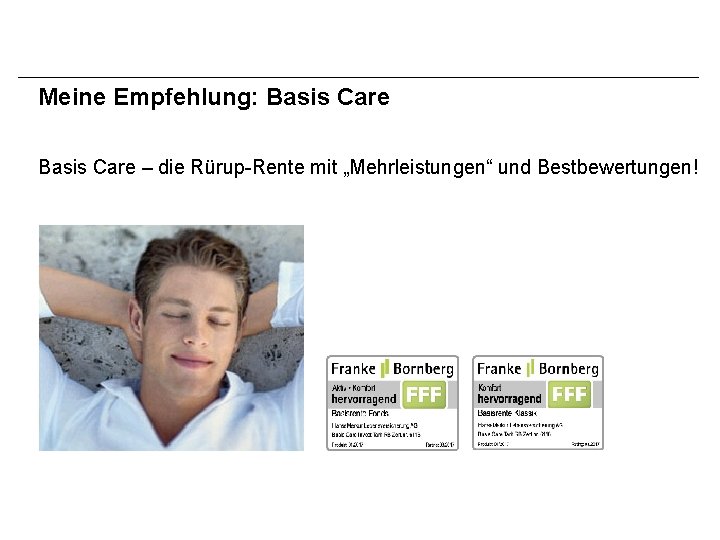 Meine Empfehlung: Basis Care – die Rürup-Rente mit „Mehrleistungen“ und Bestbewertungen! 