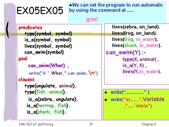 EX 05 l. We can set the program to run automatic by using the