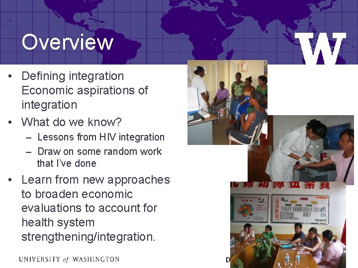 Overview • Defining integration Economic aspirations of integration • What do we know? –