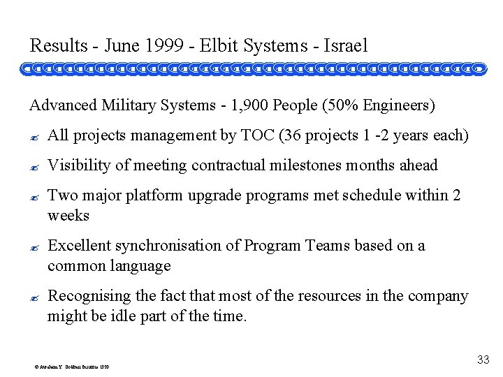 Results - June 1999 - Elbit Systems - Israel Advanced Military Systems - 1,