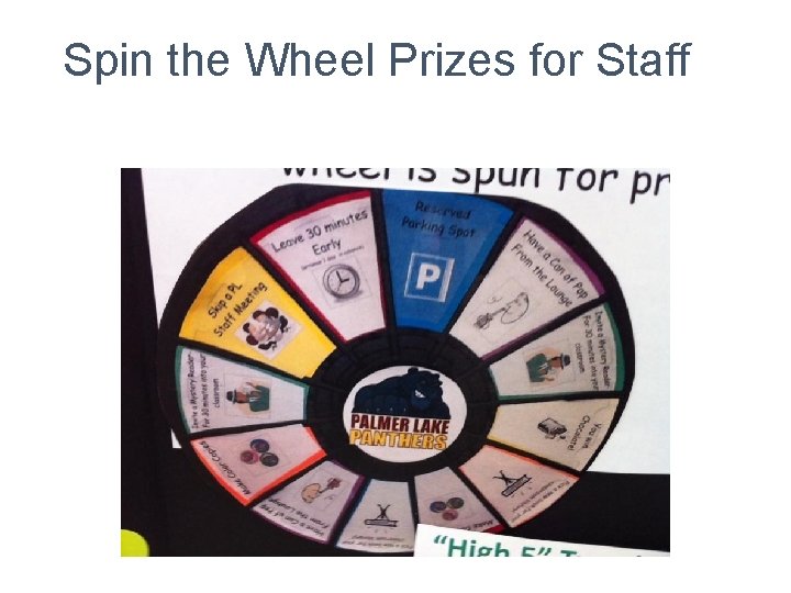 Spin the Wheel Prizes for Staff 