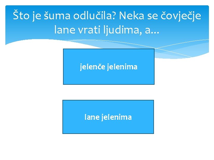 Što je šuma odlučila? Neka se čovječje lane vrati ljudima, a. . . jelenče