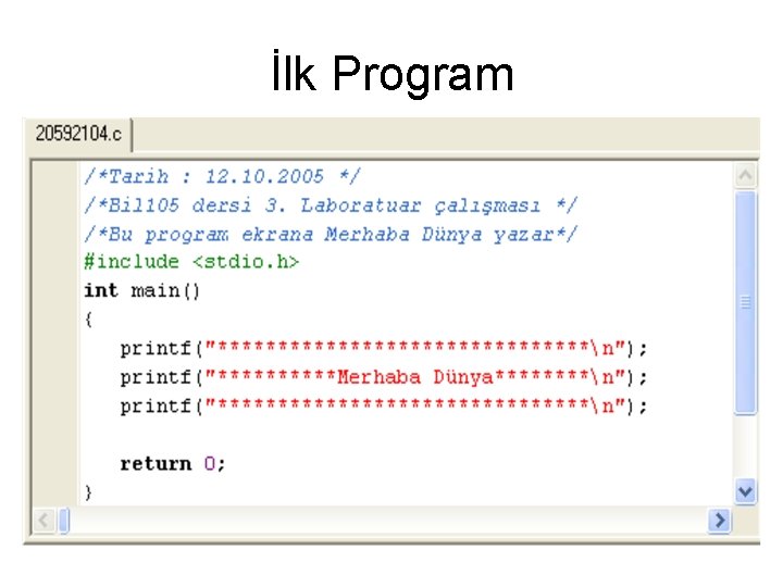 İlk Program 