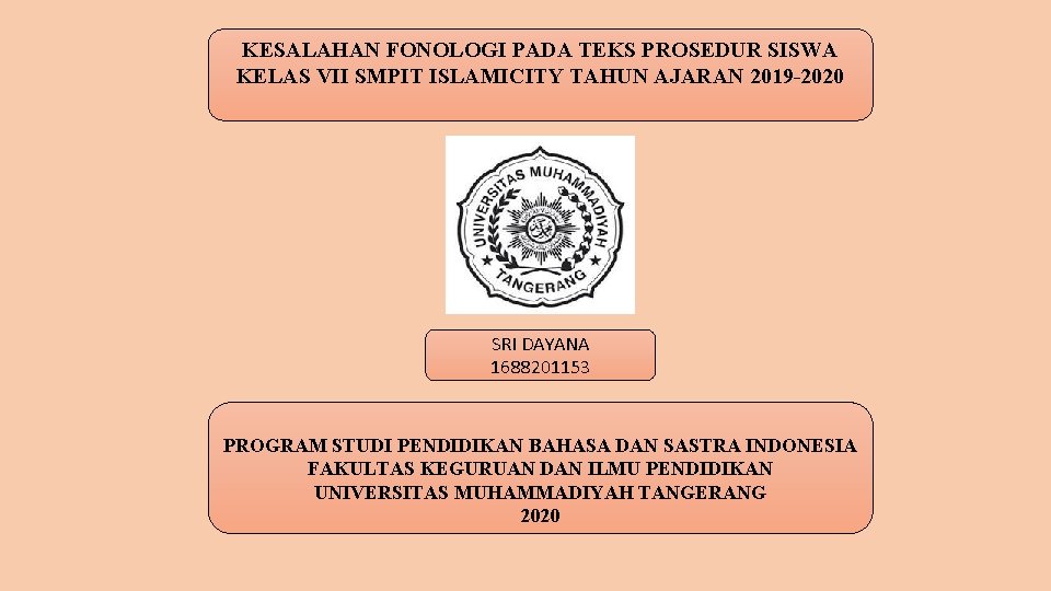 Kesalahan Fonologi Pada Teks Prosedur Siswa Kelas Vii