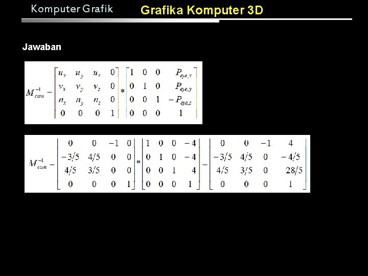 Komputer Grafik Jawaban Grafika Komputer 3 D 