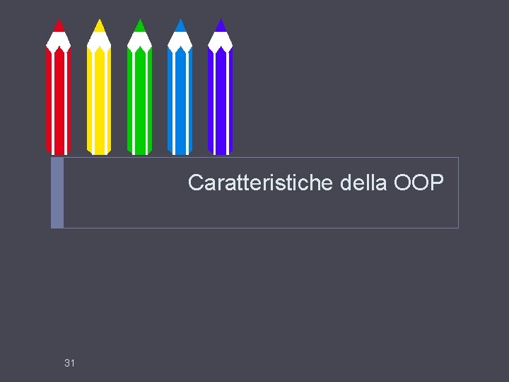 Caratteristiche della OOP 31 