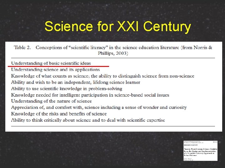 Science for XXI Century 
