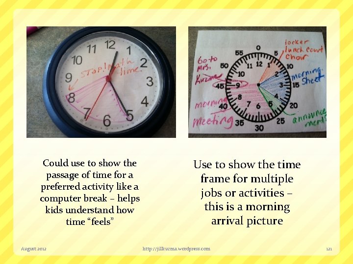 Could use to show the passage of time for a preferred activity like a