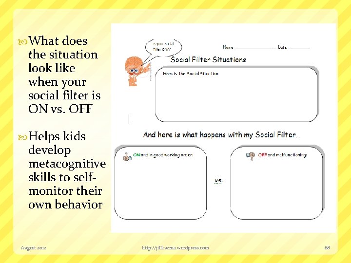  What does the situation look like when your social filter is ON vs.