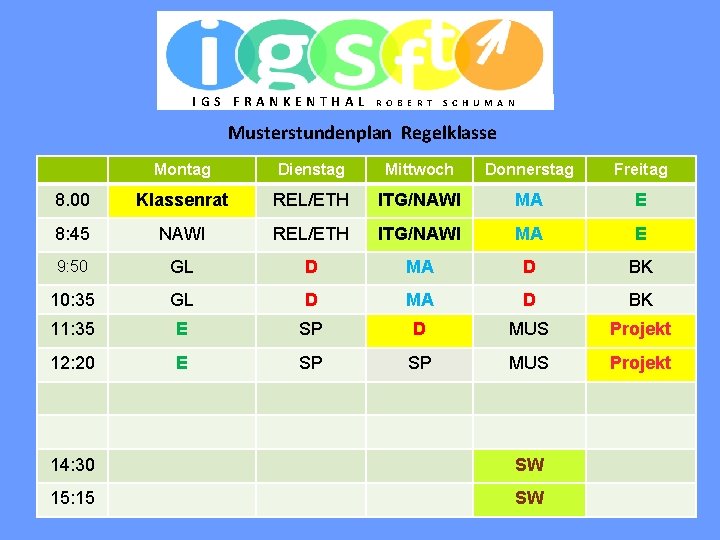 IGS FRANKENTHAL R O B E R T S C H U M A