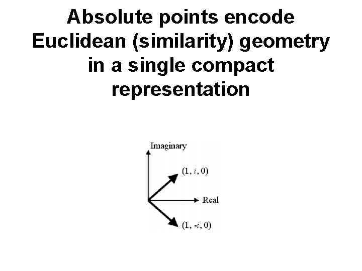 Absolute points encode Euclidean (similarity) geometry in a single compact representation 