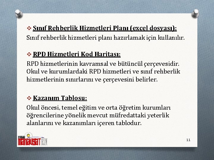 v Sınıf Rehberlik Hizmetleri Planı (excel dosyası): Sınıf rehberlik hizmetleri planı hazırlamak için kullanılır.