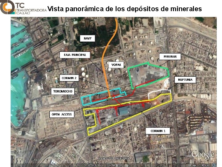 Vista panorámica de los depósitos de minerales 6 