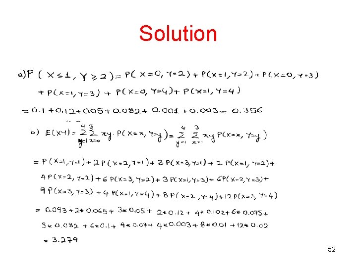 Solution 52 Solution 52
