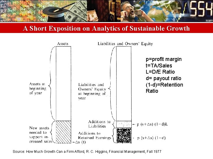 A Short Exposition on Analytics of Sustainable Growth p=profit margin t=TA/Sales L=D/E Ratio d=