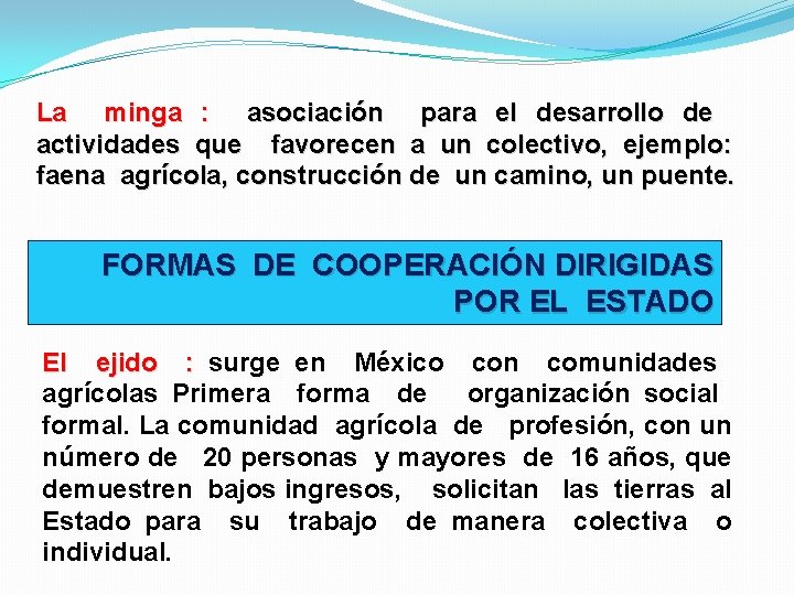 La minga : asociación para el desarrollo de actividades que favorecen a un colectivo,