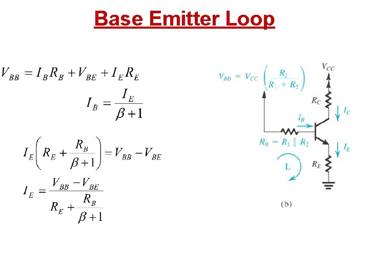 Base Emitter Loop 