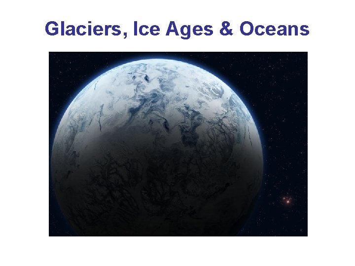 Glaciers, Ice Ages & Oceans 