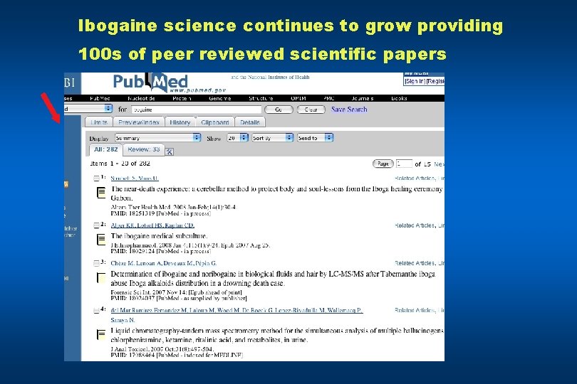 Ibogaine science continues to grow providing 100 s of peer reviewed scientific papers 