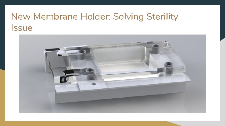 New Membrane Holder: Solving Sterility Issue 