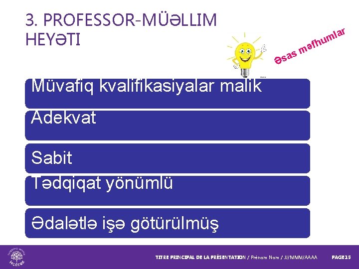 3. PROFESSOR-MÜƏLLIM HEYƏTI r a l m as s Ə fhu ə m Müvafiq