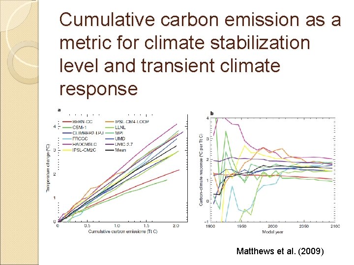 Cumulative carbon emission as a metric for climate stabilization level and transient climate response