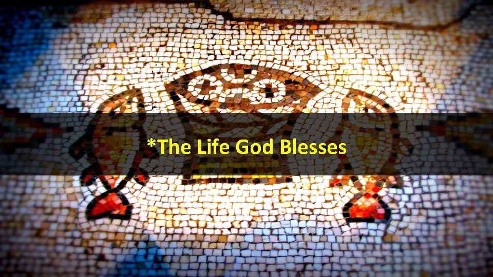 *The Life God Blesses 