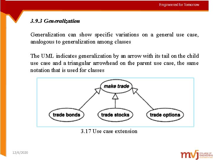 3. 9. 3 Generalization can show specific variations on a general use case, analogous