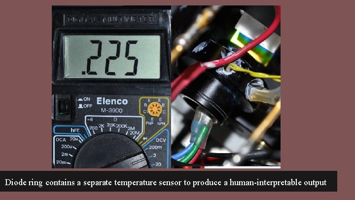 Diode ring contains a separate temperature sensor to produce a human-interpretable output. 