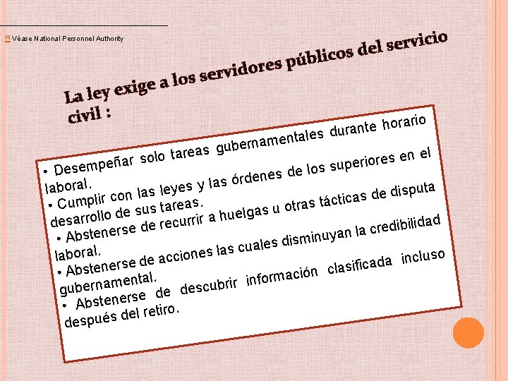 [1] io c i v r e s os del Véase National Personnel Authority