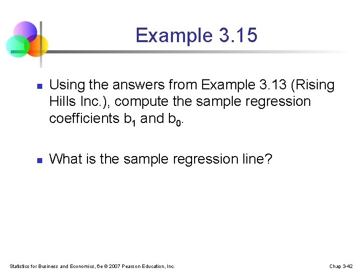 Example 3. 15 n n Using the answers from Example 3. 13 (Rising Hills