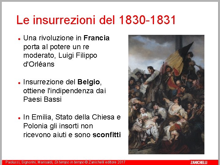 Le insurrezioni del 1830 -1831 6 Paolucci, Una rivoluzione in Francia porta al potere