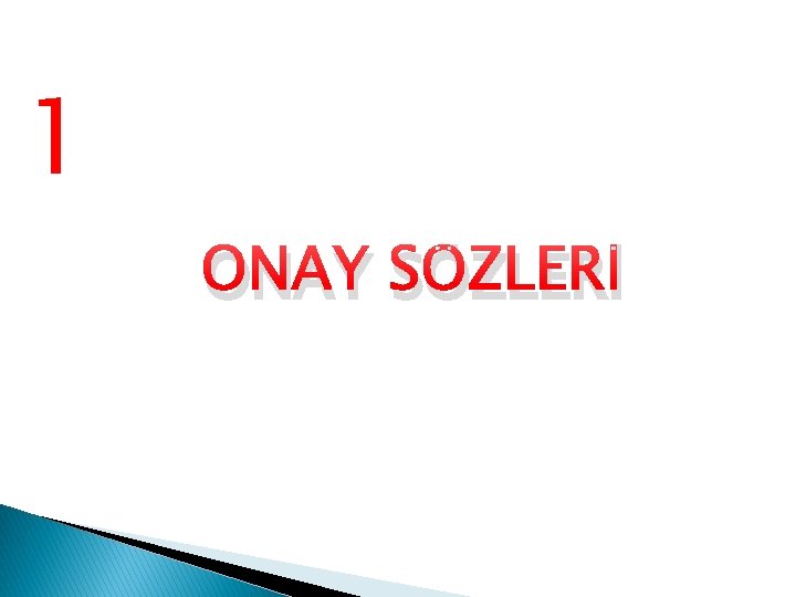 1 ONAY SÖZLERİ 