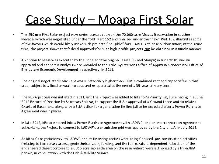 Case Study – Moapa First Solar • The 250 mw First Solar project now