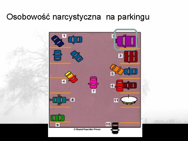 Osobowość narcystyczna na parkingu 