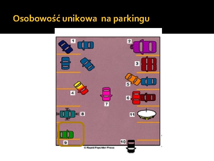 Osobowość unikowa na parkingu 