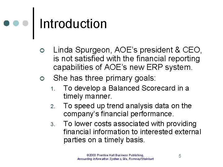 Introduction ¢ ¢ Linda Spurgeon, AOE’s president & CEO, is not satisfied with the