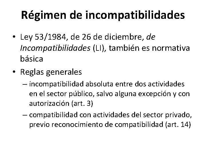 El empleo pblico Esquema bsico tema 10 13