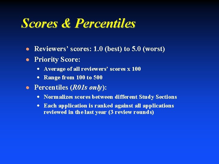 Scores & Percentiles · Reviewers’ scores: 1. 0 (best) to 5. 0 (worst) ·
