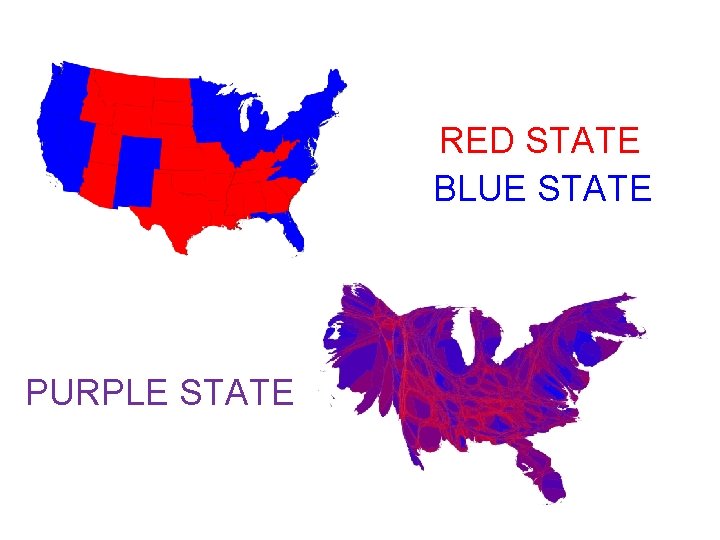 RED STATE BLUE STATE PURPLE STATE 