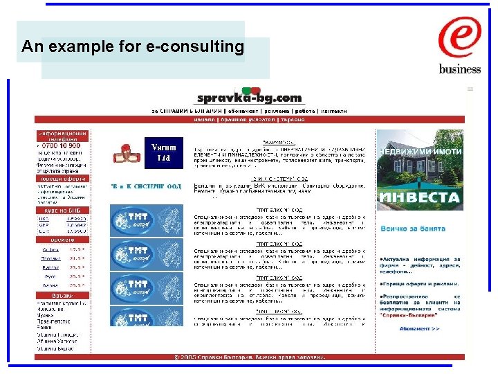 An example for e-consulting 