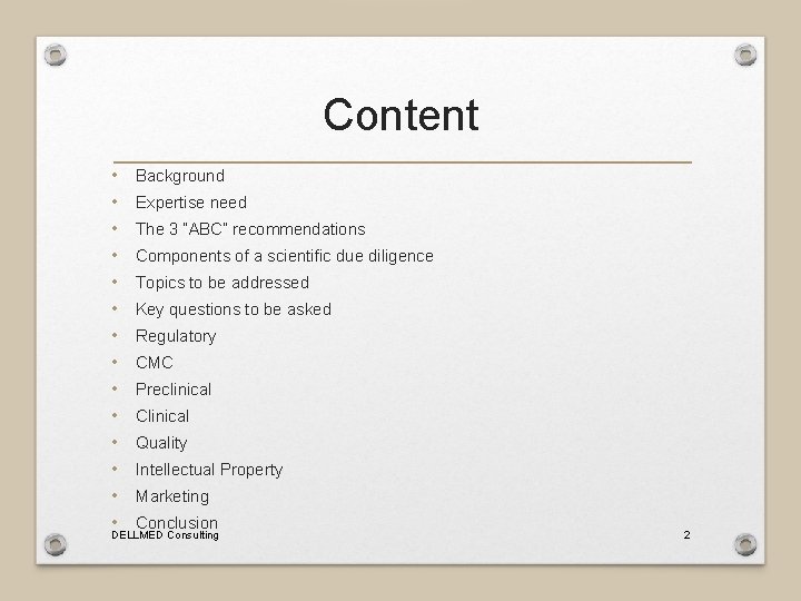 Content • • • • Background Expertise need The 3 “ABC” recommendations Components of