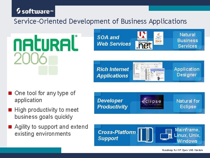 Service-Oriented Development of Business Applications n One tool for any type of application n